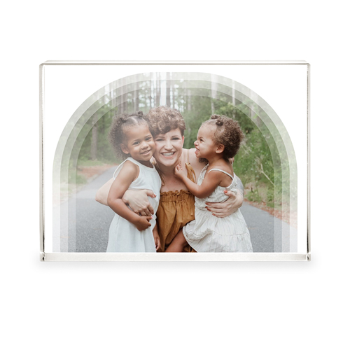 Beveled Arch Acrylic Block, 5x7, White, white