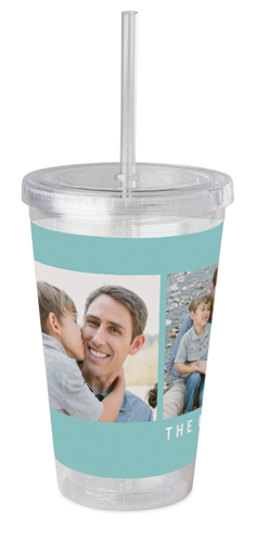 Gallery of Three Acrylic Tumbler with Straw, 16oz, Multicolor