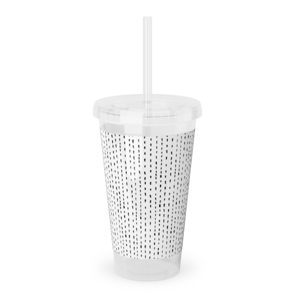 Personalized 24 oz Acrylic Tumbler with Straw - The White Invite