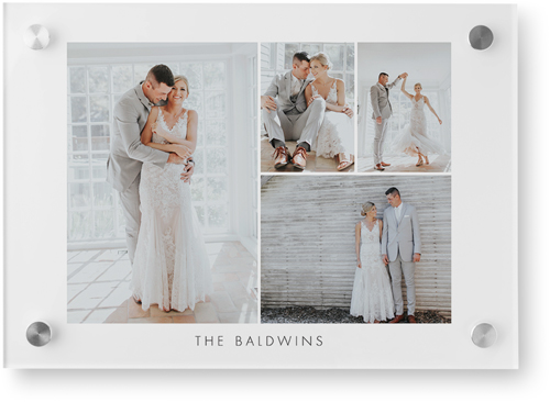 Four Corners Wall Art, Single piece, Acrylic, 10x14, White, white