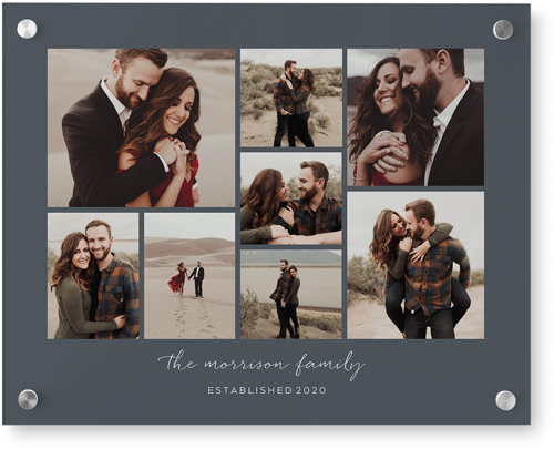 Pieces of Eight Wall Art, Single piece, Acrylic, 16x20, Gray, gray