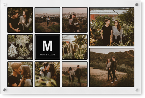 Photo Tiles Wall Art, Single piece, Acrylic, 20x30, Black, black