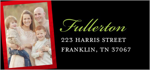 Our Wonderful Life Address Label, Red, Matte, Cherry