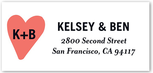 Simply Forever Address Label, White, Matte