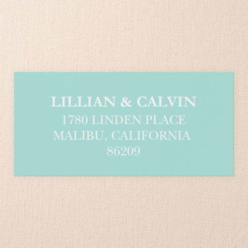 Picture Perfect Couple Address Label, Green, Matte