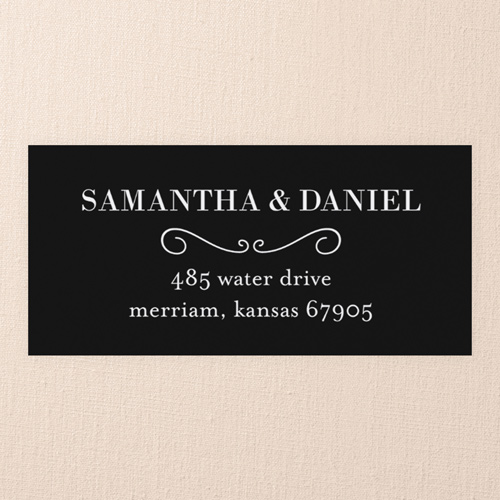 Never Ending Devotion Address Label, Black, Matte, Black