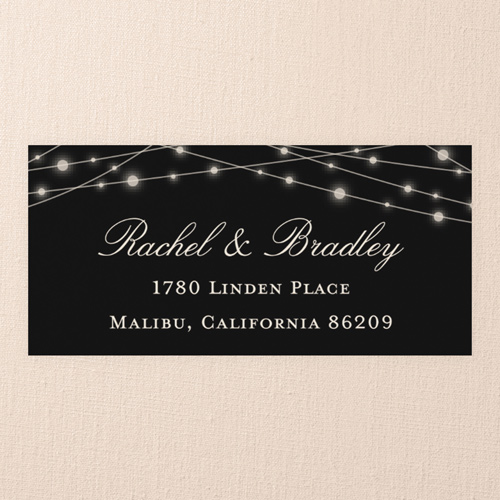 Glowing Bright Address Label, Beige, Matte, Antique White