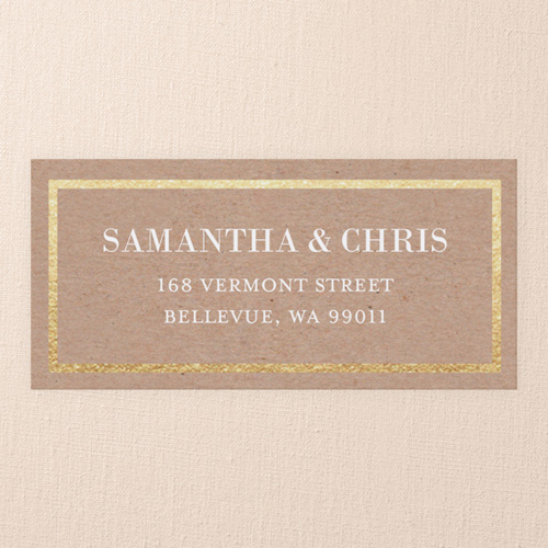 Simple Solid Frame Address Label, Beige, Matte, Rye