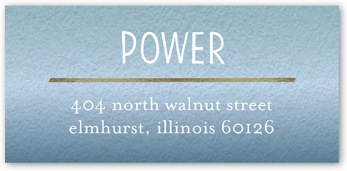 Gradient Christening Boy Address Label, Blue, Matte, Light Blue