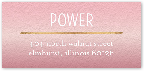 Gradient Christening Girl Address Label, Pink, Matte, Powder Pink