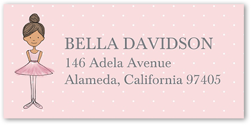 Tiny Dancer  Address Label, Beige, Address Label, Matte