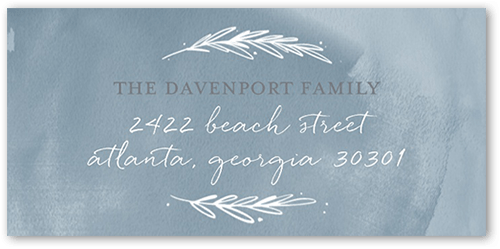 Watercolor Beginnings Address Label, Blue, Address Label, Matte, Marine Layer