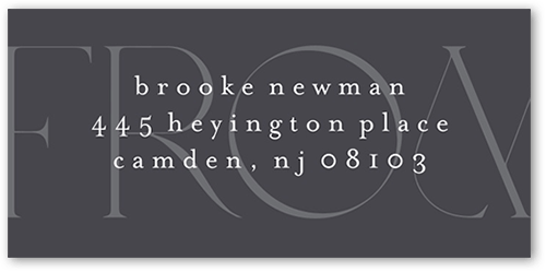 We Wed Address Label, Grey, Address Label, Matte, Flint