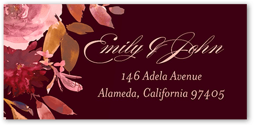 Deeply Beautiful Address Label, Red, Address Label, Matte, Red