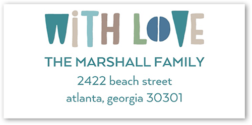 Double The Trouble Address Label, Blue, Address Label, Matte, Moonstruck