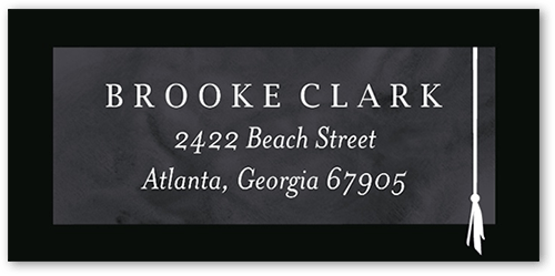 Tassel Snapshots Address Label, Black, Address Label, Matte