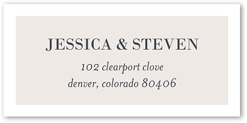 Novel Photo Wedding Address Label, Purple, Address Label, Matte, Whisper