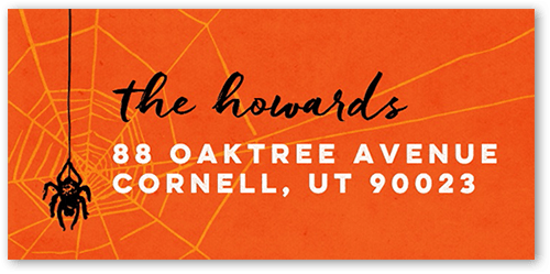 Lets Get Scary Address Label, Orange, Address Label, Matte