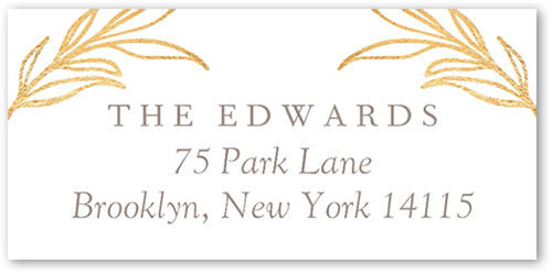 Ornate Oval Address Label, Yellow, Address Label, Matte, Goldenrod