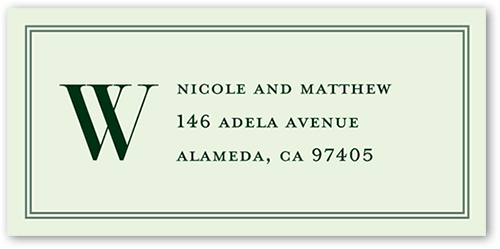 Refined Request Address Label, Green, Address Label, Matte