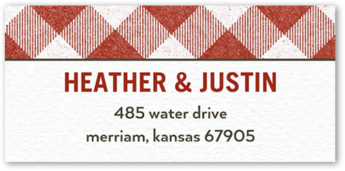 Backyard Banquet Address Label, Red, Address Label, Matte, Red