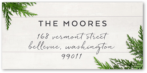 Handwritten Wreath Address Label, White, Address Label, Matte