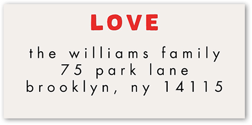 Multicolor Merry Address Label, Red, Address Label, Matte, Red