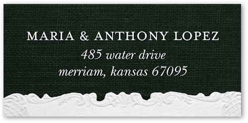 Decorative Victorian Address Label, Green, Address Label, Matte