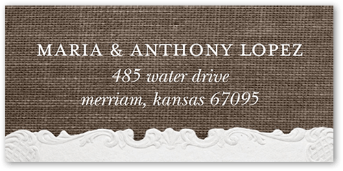 Decorative Victorian Address Label, Brown, Address Label, Matte