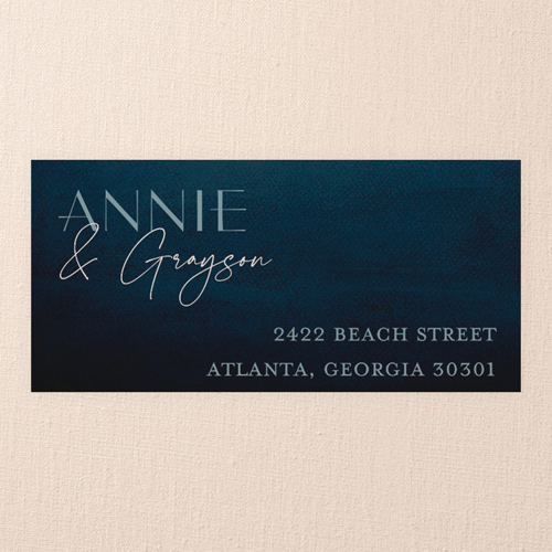 Modern Grace Wedding Address Label, Blue, Address Label, Matte