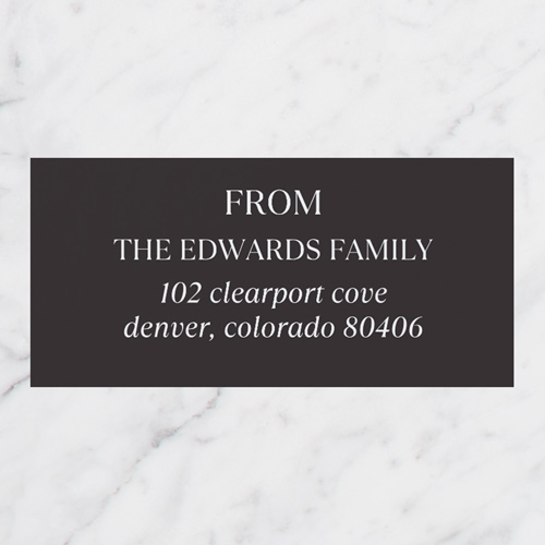 Clean Name Address Label, White, Address Label, Matte