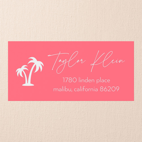 Key To Paradise Address Label, Pink, Address Label, Matte, Blush