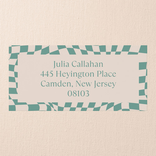 Wavy Checkered Address Label by Yours Truly Shutterfly