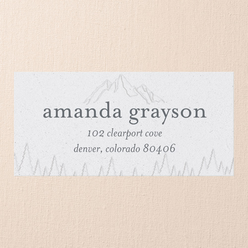 Seasonal Outline Address Label, White, Address Label, Matte