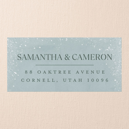 Snowy Wonderland Wedding Address Label, Green, Address Label, Matte, Green