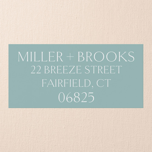 Staggered Type Wedding Address Label, Green, Address Label, Matte, Green