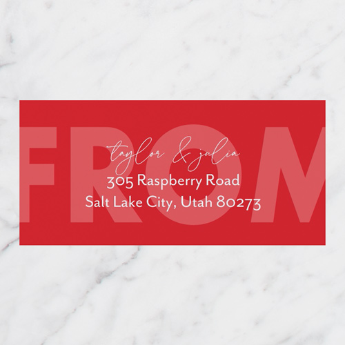 Overlay Appreciation Address Label, White, Address Label, Matte