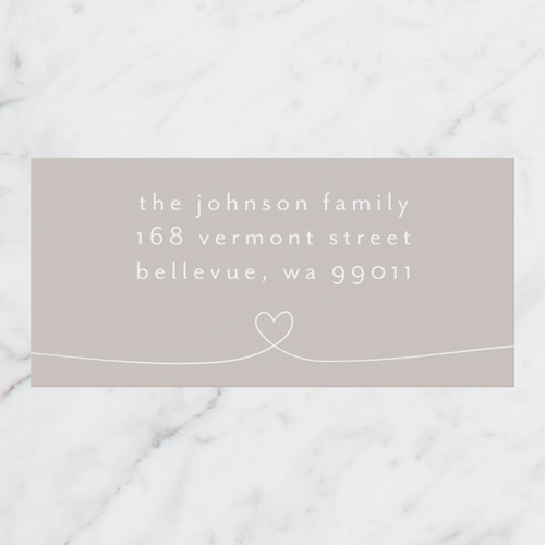 Heart Penmanship Address Label, White, Address Label, Matte