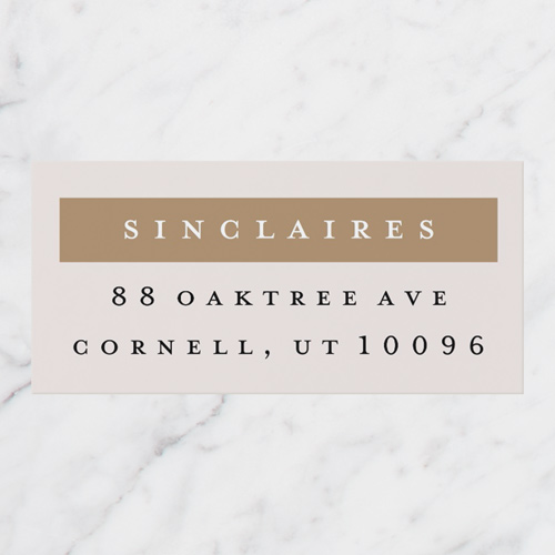 Ripped Frame Address Label, Grey, Address Label, Matte, Whisper Gray