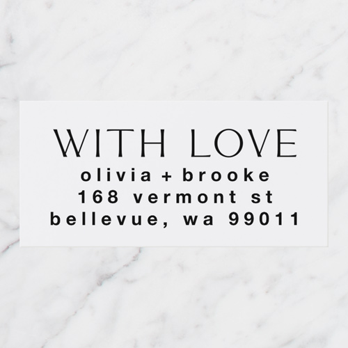 Type Framework Address Label, White, Address Label, Matte, White