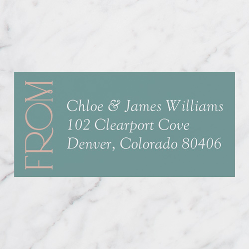 Ornate Gratitude Address Label, White, Address Label, Matte