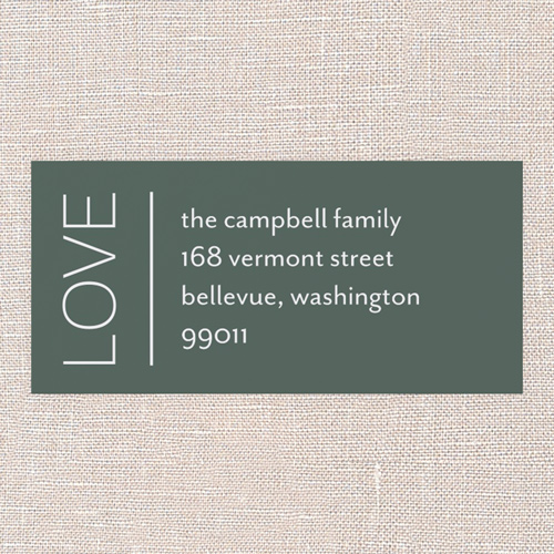 Simple Collection Address Label, Green, Address Label, Matte