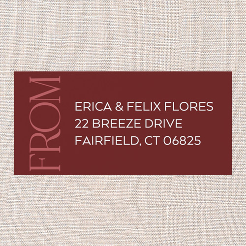 Casual Chic Address Label, Red, Address Label, Matte