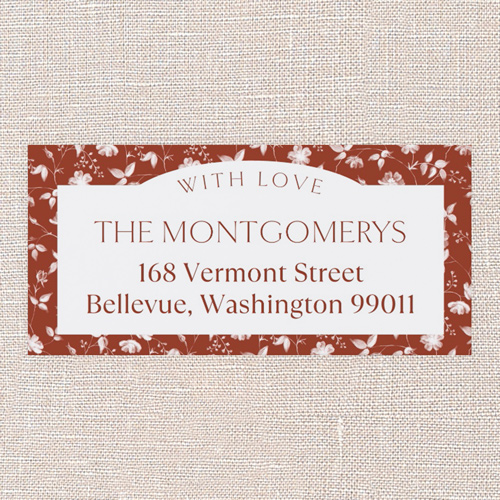 Vintage Traditions Address Label, Red, Address Label, Matte