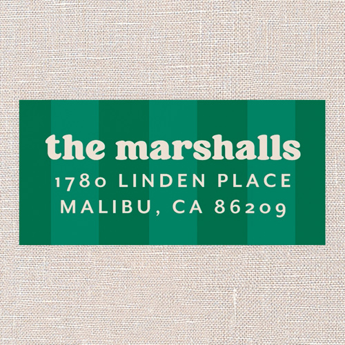 Festive Feature Address Label, Green, Address Label, Matte, Pine