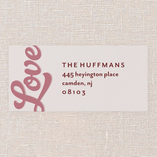 Vintage Vibe Address Label, Purple, Address Label, Matte, Purple