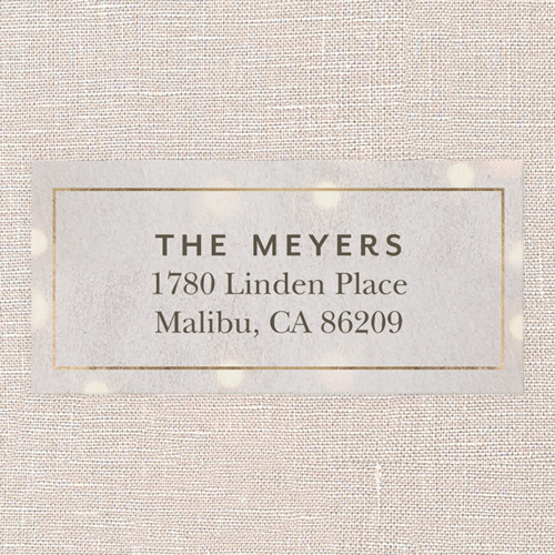 Cherished Bokeh Bliss Address Label, Grey, Address Label, Matte