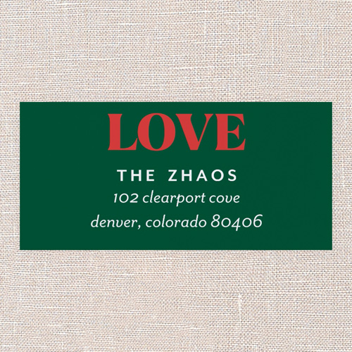 Vibrant Holiday Vibes Address Label, Green, Address Label, Matte, Kale