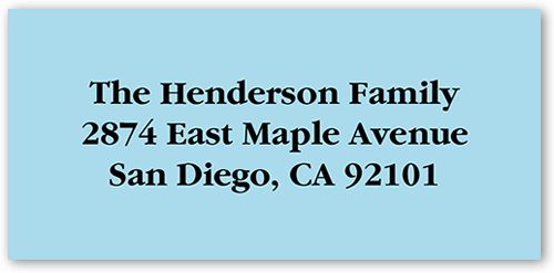 Gallery Greetings Address Label, Blue, Matte, Hydrangea