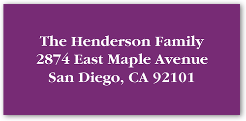 Gallery Greetings Address Label, Purple, Matte, Plum
